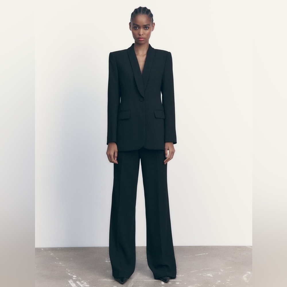 Zara Long Sleeve Lapel Collar Blazer